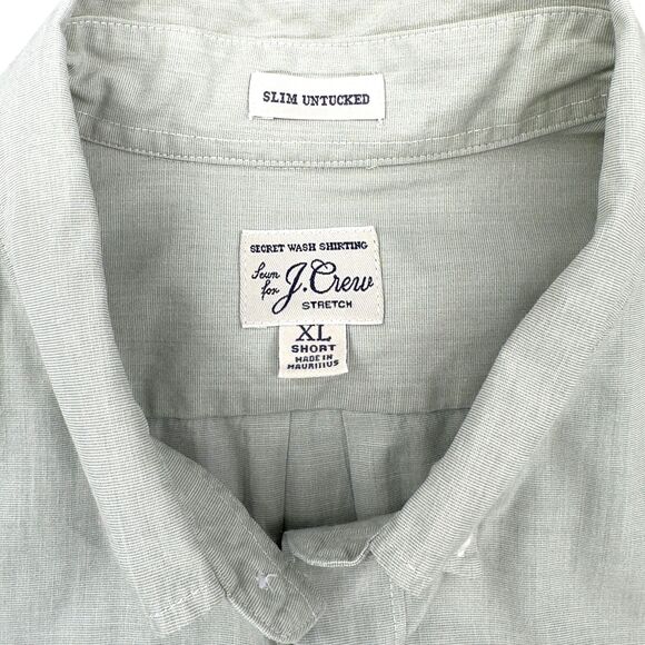 J.Crew Light Celery Long Sleeve Button-Down Collar Button-Up Mens Shirt XL Short - Picture 4 of 6